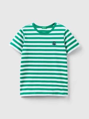 Zdjęcie produktu Benetton, Striped 100% Cotton T-shirt, size 3XL, Green, Kids United Colors of Benetton
