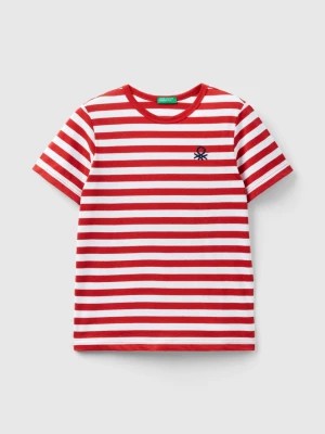 Zdjęcie produktu Benetton, Striped 100% Cotton T-shirt, size M, Red, Kids United Colors of Benetton