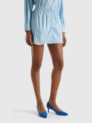 Zdjęcie produktu Benetton, Striped Boxer Shorts, size M, Sky Blue, Women United Colors of Benetton