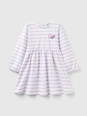 Zdjęcie produktu Benetton, Striped Dress In Pure Cotton, size 104, White, Kids United Colors of Benetton