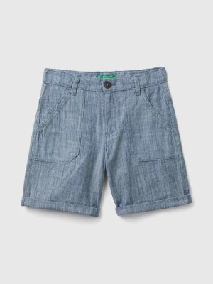 Zdjęcie produktu Benetton, Striped Shorts In Chambray, size M, Blue, Kids United Colors of Benetton