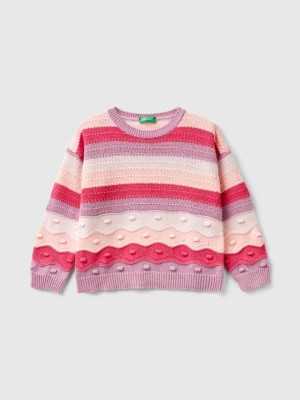 Zdjęcie produktu Benetton, Striped Sweater In Recycled Cotton Blend, size 110, Multi-color, Kids United Colors of Benetton