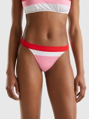 Zdjęcie produktu Benetton, Striped Swim Bottoms In Econyl®, size L, Pink, Women United Colors of Benetton