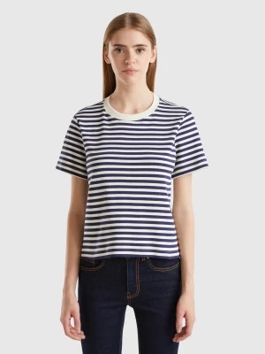 Zdjęcie produktu Benetton, Striped T-shirt In Warm Cotton, size XS, Dark Blue, Women United Colors of Benetton