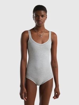 Zdjęcie produktu Benetton, Super Stretch Organic Cotton Bodysuit, size OS, Light Gray, Women United Colors of Benetton