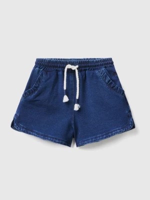 Zdjęcie produktu Benetton, Sweat Denim-look Bermudas, size 90, Blue, Kids United Colors of Benetton