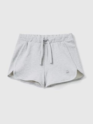 Zdjęcie produktu Benetton, Sweat Shorts In 100% Organic Cotton, size 116, Light Gray, Kids United Colors of Benetton