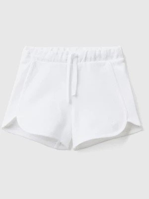 Zdjęcie produktu Benetton, Sweat Shorts In 100% Organic Cotton, size 116, White, Kids United Colors of Benetton
