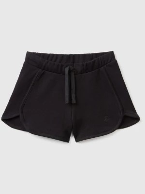 Zdjęcie produktu Benetton, Sweat Shorts In 100% Organic Cotton, size 82, Black, Kids United Colors of Benetton