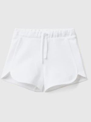 Zdjęcie produktu Benetton, Sweat Shorts In 100% Organic Cotton, size 90, White, Kids United Colors of Benetton