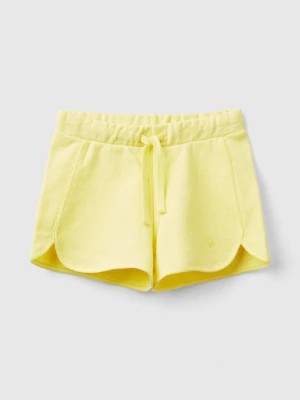 Zdjęcie produktu Benetton, Sweat Shorts In 100% Organic Cotton, size 90, Yellow, Kids United Colors of Benetton