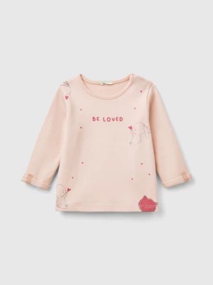 Zdjęcie produktu Benetton, Sweater In Cotton With Print, size 62, Soft Pink, Kids United Colors of Benetton