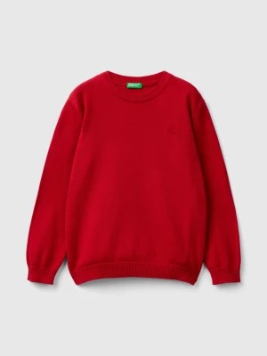 Zdjęcie produktu Benetton, Sweater In Pure Cotton With Logo, size 116, Red, Kids United Colors of Benetton