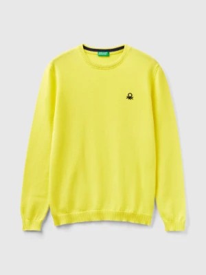 Zdjęcie produktu Benetton, Sweater In Pure Cotton With Logo, size 2XL, Yellow, Kids United Colors of Benetton