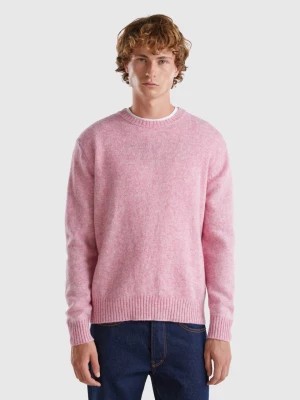 Zdjęcie produktu Benetton, Sweater In Shetland Wool, size M, Soft Pink, Men United Colors of Benetton