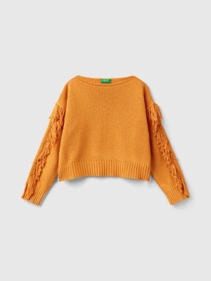 Zdjęcie produktu Benetton, Sweater With Fringe, size 2XL, Camel, Kids United Colors of Benetton