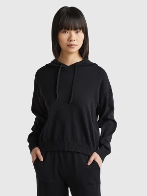 Zdjęcie produktu Benetton, Sweater With Hood And Drawstring, size S, Black, Women United Colors of Benetton