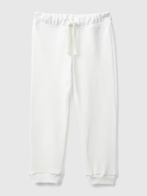 Zdjęcie produktu Benetton, Sweatpants In Organic Cotton, size 98, Creamy White, Kids United Colors of Benetton