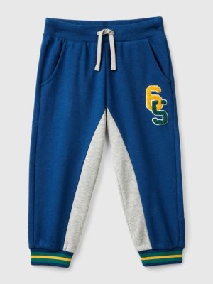 Zdjęcie produktu Benetton, Sweatpants With Embroidery, size 104, Blue, Kids United Colors of Benetton