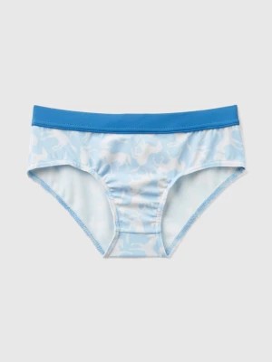 Zdjęcie produktu Benetton, Swim Briefs With Horse Print, size 90, Sky Blue, Kids United Colors of Benetton