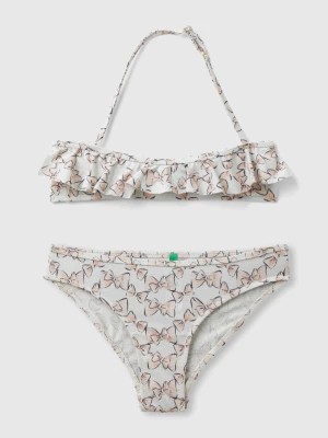 Zdjęcie produktu Benetton, Swimwear Bikini With Bow Print, size S, Light Gray, Kids United Colors of Benetton