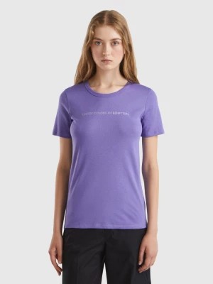 Zdjęcie produktu Benetton, T-shirt In 100% Cotton With Glitter Print Logo, size M, , Women United Colors of Benetton