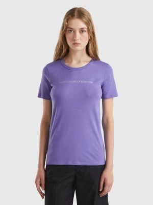 Zdjęcie produktu Benetton, T-shirt In 100% Cotton With Glitter Print Logo, size XS, , Women United Colors of Benetton