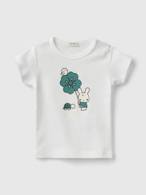 Zdjęcie produktu Benetton, T-shirt In 100% Organic Cotton, size 68, White, Kids United Colors of Benetton