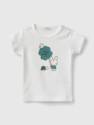 Zdjęcie produktu Benetton, T-shirt In 100% Organic Cotton, size 82, White, Kids United Colors of Benetton