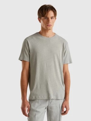 Zdjęcie produktu Benetton, T-shirt In Linen Blend, size XXXL, Gray, Men United Colors of Benetton