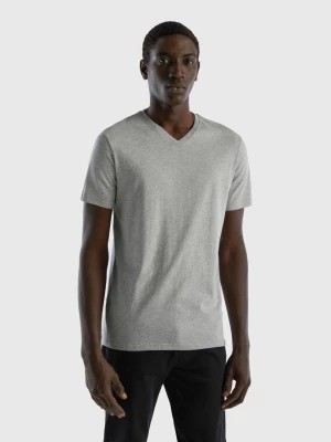 Zdjęcie produktu Benetton, T-shirt In Long Fiber Cotton, size M, Light Gray, Men United Colors of Benetton