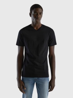 Zdjęcie produktu Benetton, T-shirt In Long Fiber Cotton, size XXL, Black, Men United Colors of Benetton