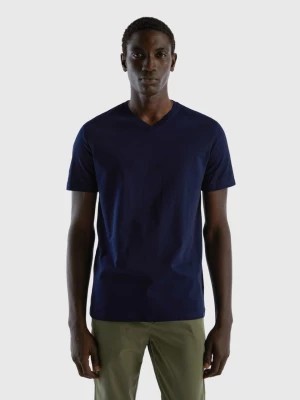 Zdjęcie produktu Benetton, T-shirt In Long Fiber Cotton, size XXXL, Dark Blue, Men United Colors of Benetton