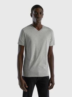 Zdjęcie produktu Benetton, T-shirt In Long Fiber Cotton, size XXXL, Light Gray, Men United Colors of Benetton