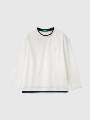 Zdjęcie produktu Benetton, T-shirt In Pure Organic Cotton, size 2XL, Creamy White, Kids United Colors of Benetton