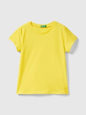 Zdjęcie produktu Benetton, T-shirt In Pure Organic Cotton, size 2XL, Yellow, Kids United Colors of Benetton