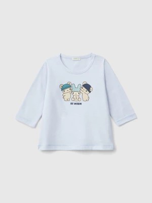 Zdjęcie produktu Benetton, T-shirt In Warm Organic Cotton, size 62, Sky Blue, Kids United Colors of Benetton