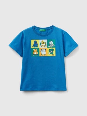 Zdjęcie produktu Benetton, T-shirt With Animal Print, size 116, Blue, Kids United Colors of Benetton