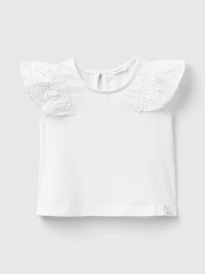 Zdjęcie produktu Benetton, T-shirt With Broderie Anglaise, size 74, White, Kids United Colors of Benetton