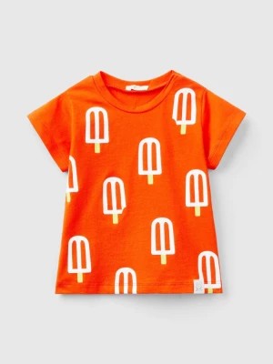 Zdjęcie produktu Benetton, T-shirt With Ice Cream Print, size 56, , Kids United Colors of Benetton