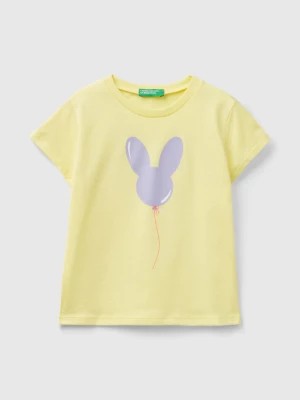 Zdjęcie produktu Benetton, T-shirt With Neon Details, size 116, Yellow, Kids United Colors of Benetton