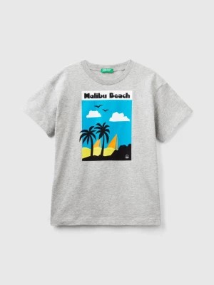 Zdjęcie produktu Benetton, T-shirt With Neon Details, size 2XL, Light Gray, Kids United Colors of Benetton
