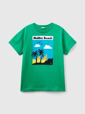 Zdjęcie produktu Benetton, T-shirt With Neon Details, size 3XL, Green, Kids United Colors of Benetton