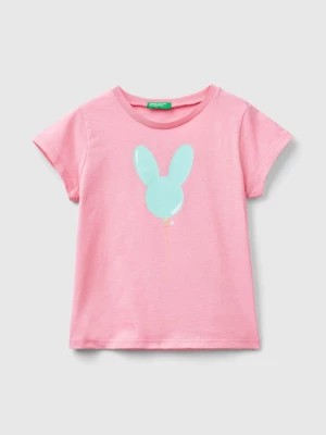 Zdjęcie produktu Benetton, T-shirt With Neon Details, size 82, Pink, Kids United Colors of Benetton