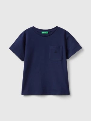 Zdjęcie produktu Benetton, T-shirt With Pocket, size 116, Dark Blue, Kids United Colors of Benetton