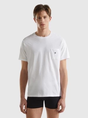 Zdjęcie produktu Benetton, T-shirt With Pocket, size L, White, Men United Colors of Benetton