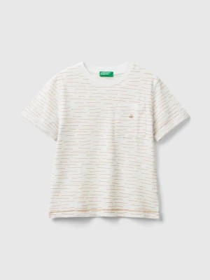 Zdjęcie produktu Benetton, T-shirt With Print And Pocket, size 116, Creamy White, Kids United Colors of Benetton