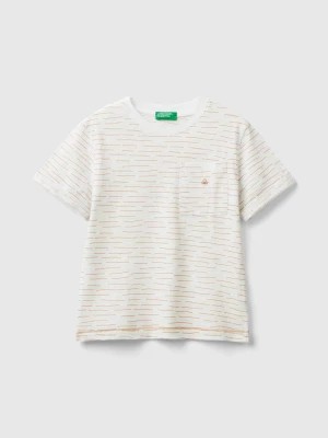 Zdjęcie produktu Benetton, T-shirt With Print And Pocket, size 90, Creamy White, Kids United Colors of Benetton