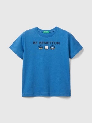 Zdjęcie produktu Benetton, T-shirt With Print In 100% Organic Cotton, size 116, Blue, Kids United Colors of Benetton