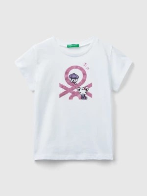 Zdjęcie produktu Benetton, T-shirt With Print In Organic Cotton, size 116, White, Kids United Colors of Benetton